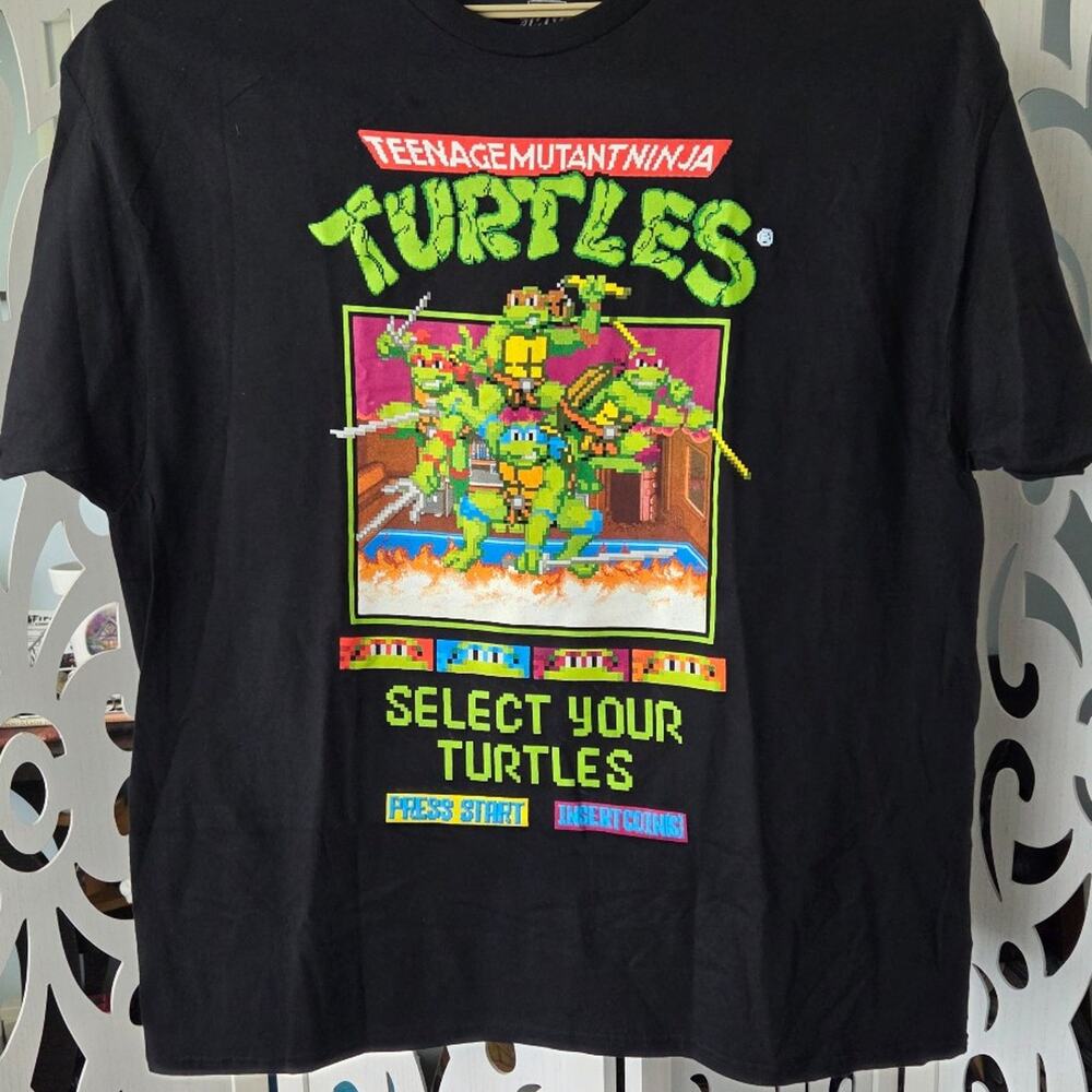 Teenage Mutant Ninja Turtles TMNT T Shirt 2xlarge 8 Bit Arcade Retro Gaming NWT